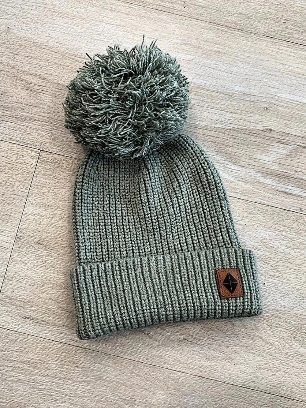 Kyte Baby Green Pom Knit Beanie